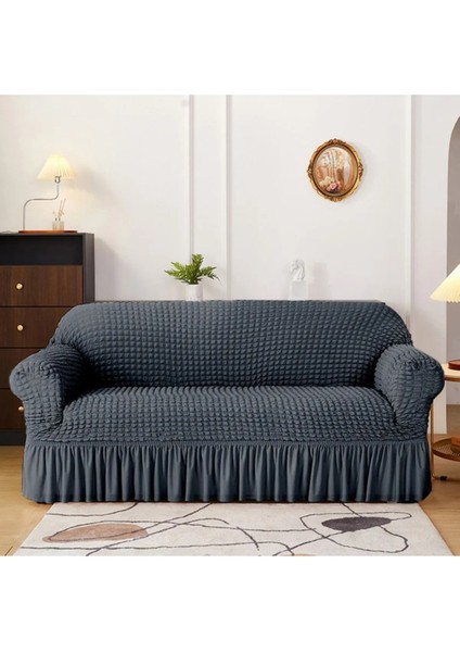 Eldost Bürümcük Koltuk, Kanepe,çekyat Örtüsü, Lastikli, Esnekli, Etekli,3 Kişilik Koltuk Için( 1 Adet)