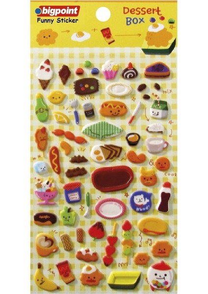 Sticker Karışık Yiyecekler 15'li Paket