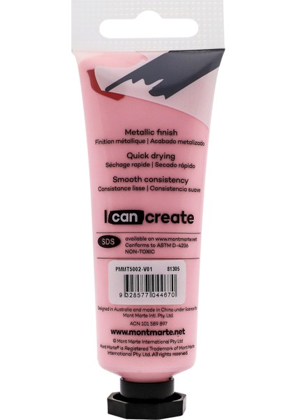 Premium Metalik Akrilik Boya 50 ml Pembe fiyatları