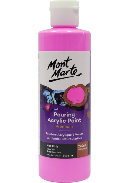 Dökme Akrilik Boya Premium 240 ml Hot Pink