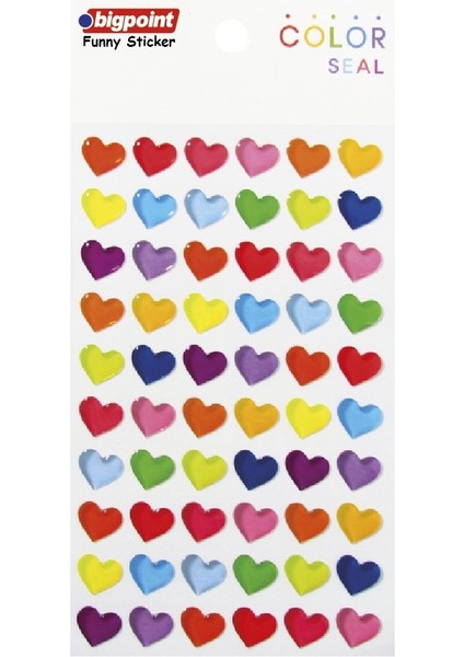 Sticker Rengarenk Kalpler 15'li Paket