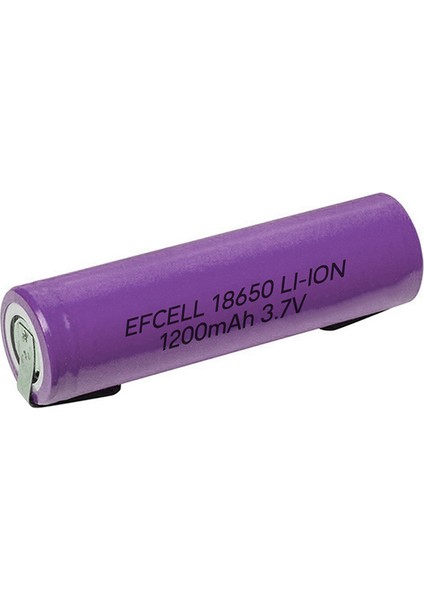 18650 3.7 Volt 1200 Mah Lithıum Lı-Ion Puntalı Mavi Pil