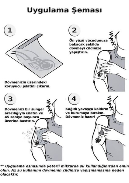 Mini Şekiller El Vucut Için Geçici Dövme