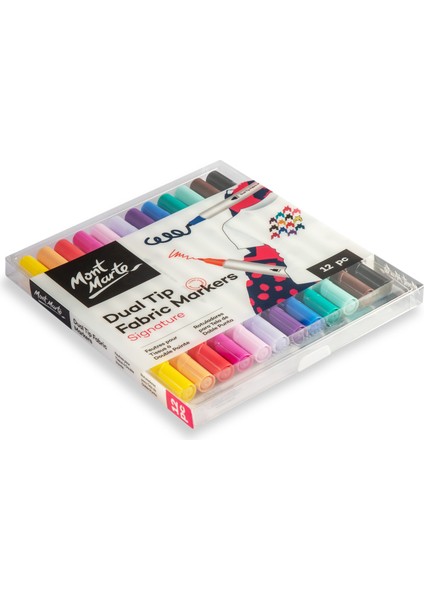 mm Çift Uçlu Kumaş Markerler Signature 12'li
