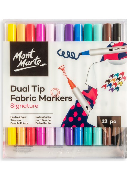 mm Çift Uçlu Kumaş Markerler Signature 12'li modelleri