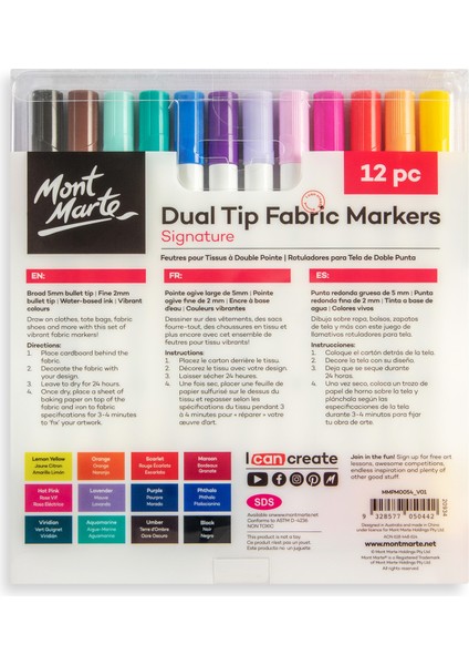 mm Çift Uçlu Kumaş Markerler Signature 12'li fırsatları