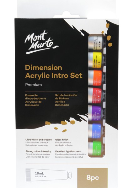 Premium Dimension Akrilik Boya Giriş Seti 8 x 18 ml