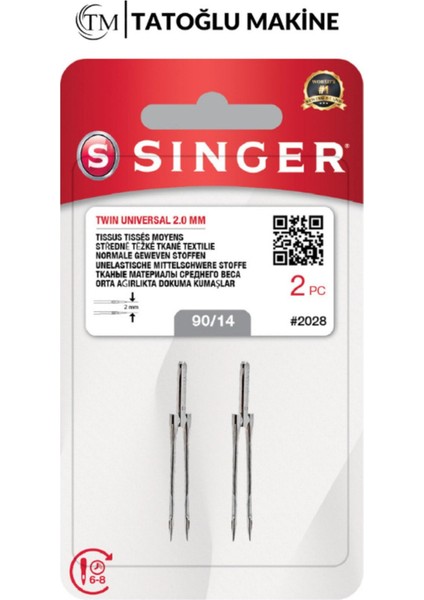 2028-14 Çift Iğne 2mm