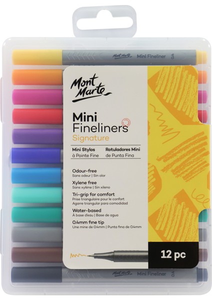 mm Mini Ince Çizim Kalemleri 0,4mm 12'li Signature