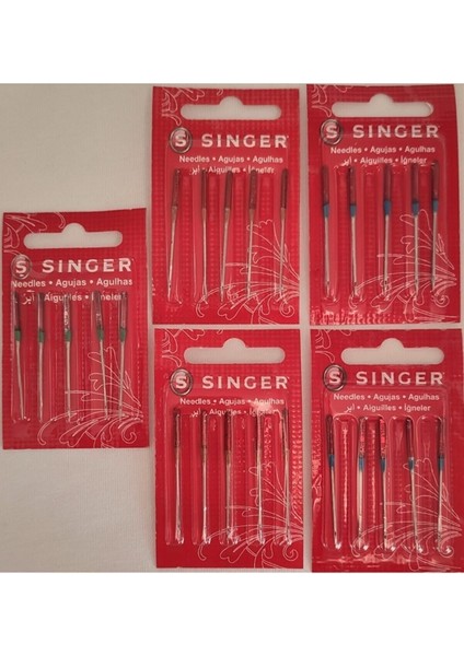 9-11-14 Numara Dikiş Makinesi Iğnesi 5li Set 9(1pk) 11(2pk) 14(2pk)