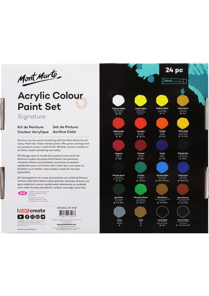 Akrilik Renkli Boya Seti 24 x 36 ml Signature
