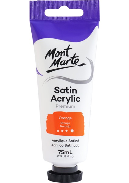 Premium Saten Akrilik 75 ml Orange