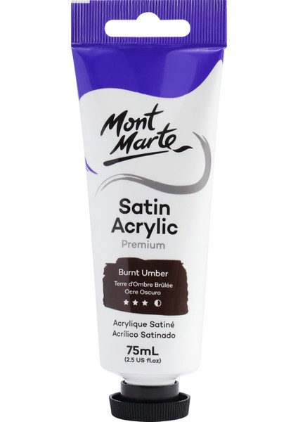 Premium Saten Akrilik 75 ml Burnt Umber