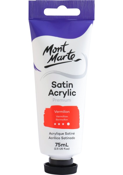 Premium Saten Akrilik 75 ml Vermillion