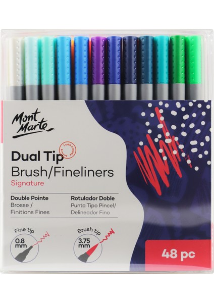 mm Çift Uçlu Fırça/finelinerler Set 48'li Signature