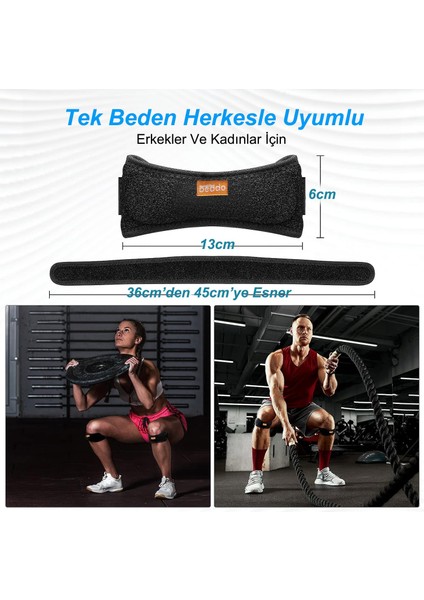 Beddo™ Patella Destekleyici | Diz Kapağı Destekleyici | Dizlik | Siyah