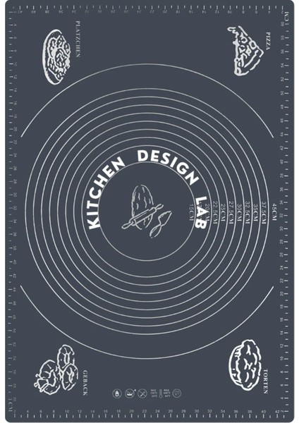Gri Silikon Hamur Açma Matı 45 cm x 65 cm ,28 cm Pizza Tepsisi ve Ahşap Saplı Hamur Açıcı indirimleri