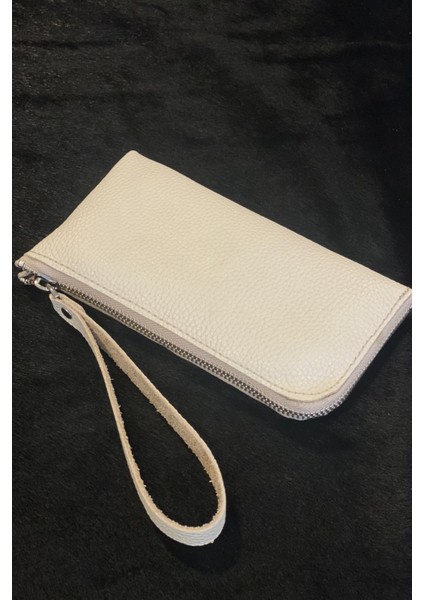 Kadın Cüzdan Uzun Fermuarlı Bilek Askılı Deri El Portföy Telefon Çanta