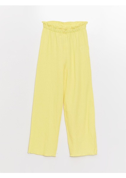 Lcw Kids Beli Lastikli Basic Geniş Paça Kız Çocuk Pantolon
