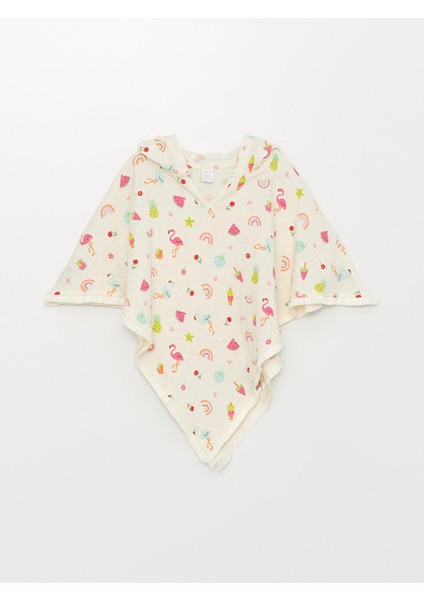 Lcw Baby Kapüşonlu Baskılı Kız Bebek Kimono