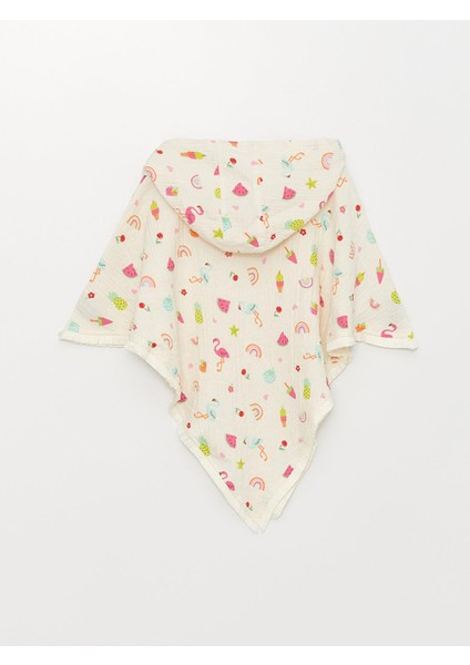 Lcw Baby Kapüşonlu Baskılı Kız Bebek Kimono