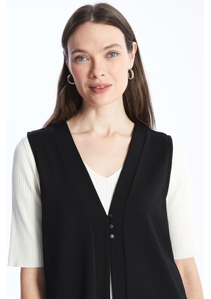 Lcw Grace Kadın V Yaka Düz Yelek fiyatları