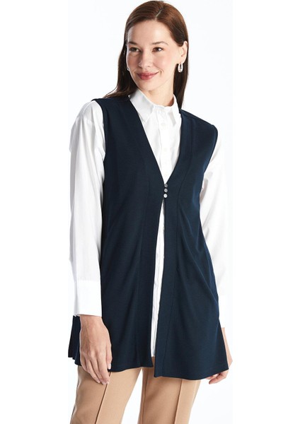 Lcw Grace Kadın V Yaka Düz Yelek