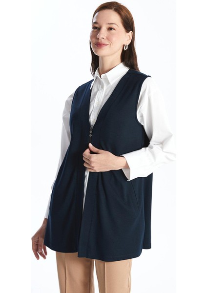 Lcw Grace Kadın V Yaka Düz Yelek modelleri