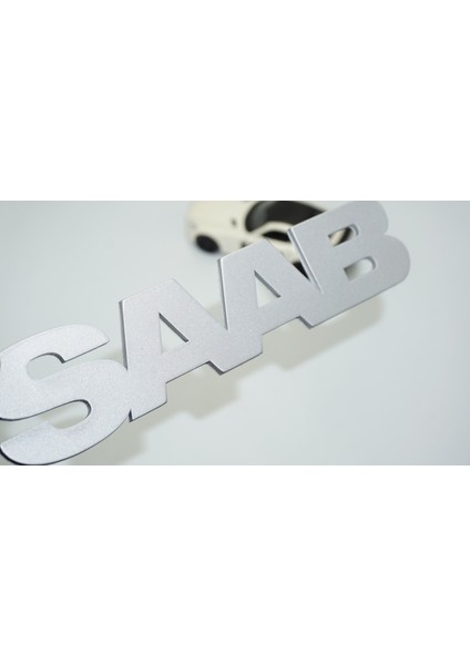 Saab Bagaj Gri Abs Logo Amblem Arma