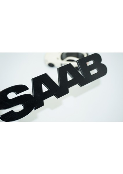 Saab Bagaj Parlak Siyah Abs Logo Amblem Arma