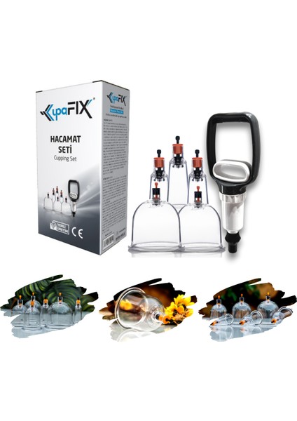 10 Lu Hacamat Seti, Hacamat Kupası, Masaj Seti Kupası, Vakumlu Masaj Kupası