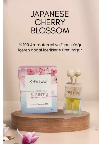 Araba Araç Kokusu Diffuser Klima Ac Japanese Cherry Blossom 8 ml