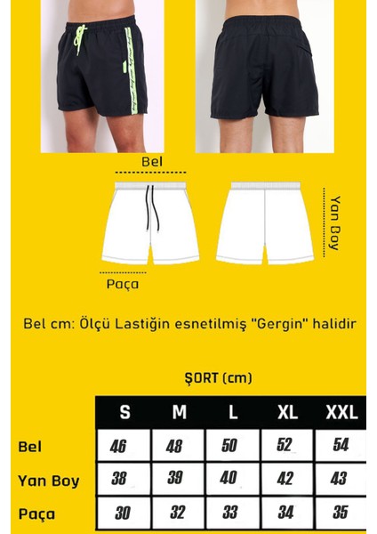 Erkek Lacivert Mıcropoly Kumaş Yanları Şeritli Cepli File Astarlı Hızlı Kuruyan Deniz Şortu EDY2512L indirimleri