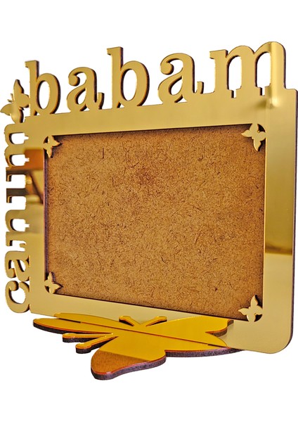 Babalar İçin Gold Aynalı Pleksi Fotoğraf Çerçevesi Canım Babam indirimleri