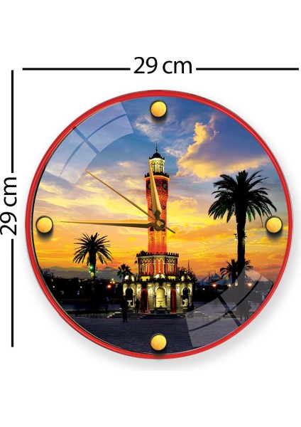 Izmir Saat Kulesi Duvar Saati - 29 cm