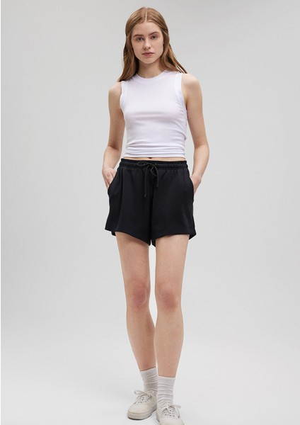Tencel Tm Karışımlı Siyah ŞORT1410154-900