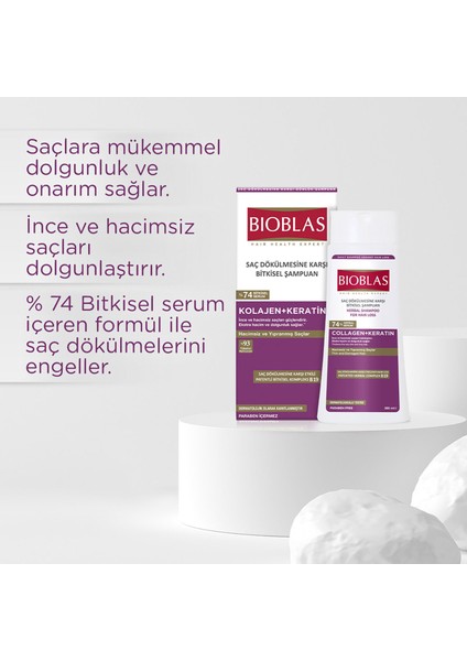 Kolajen Keratin Hacimsiz ve Yıpranmış Saçlar Için Şampuan 360 ml