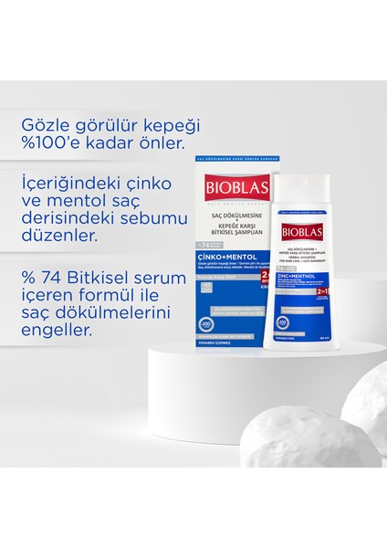 Çinko+Mentol Kepeğe Karşı Etkili Şampuan 360 ml