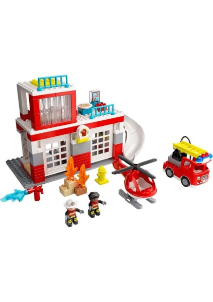 10970 LEGO Duplo Itfaiye Merkezi ve Helikopter, 117 Parça +2 Yaş