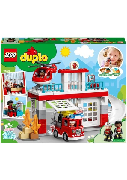 10970 LEGO Duplo Itfaiye Merkezi ve Helikopter, 117 Parça +2 Yaş