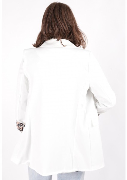 14513 Kadın Leopar Desen Astarlı Blazer Ceket fırsatları