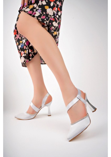 Kadeh Ökçe Gümüş Saten Ayakkabı