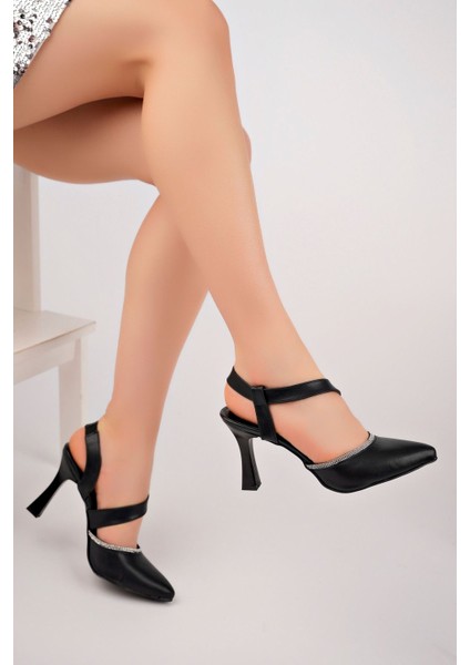 Kadeh Ökçe Siyah Cilt Ayakkabı fiyatları