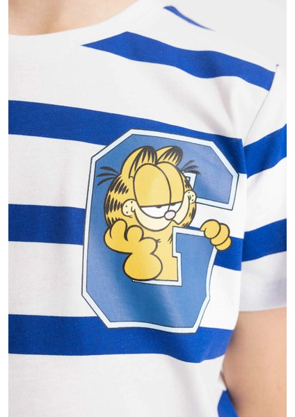 Erkek Çocuk Garfield Pijama Takımı Kısa Kollu Üst Şort C5597A824SM