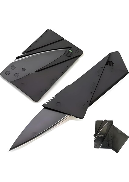 Kartı Şeklinde Bıçak,cardsharp,deri Kartlık Hediyeli Alithestereo