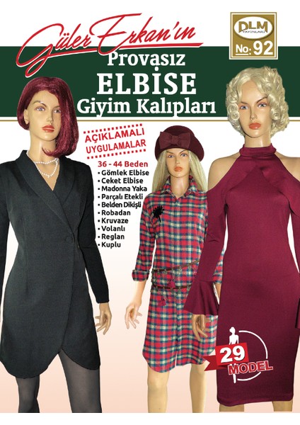 No:92 Provasız Elbise Giyim Kalıpları