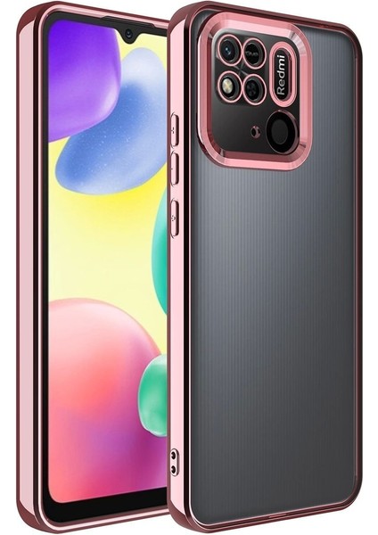 Xiaomi Redmi 10C Uyumlu Kılıf Kamera Korumalı Logo Gösteren Omega Kapak