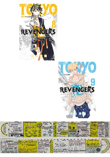 Tokyo Revengers 8. - 9. Ciltler Manga Seti - Ken Vakui + Matematik Öğreten Cetvel