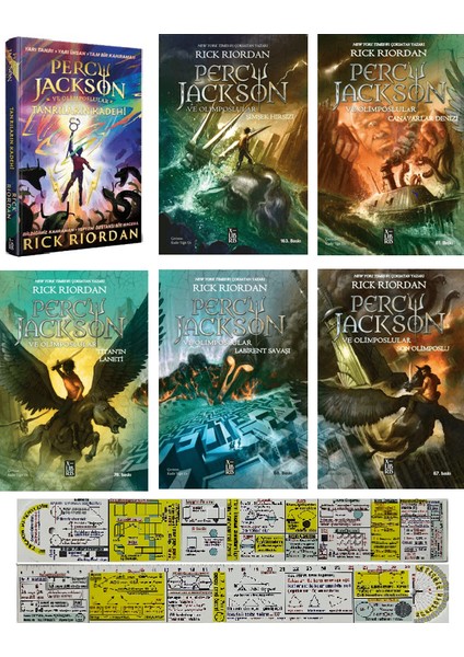 Percy Jackson ve Olimposlular Tanrıların Kadehi - Percy Jackson ve Olimposlular Şimşek Hırsızı - Percy Jackson ve Olimposlular Labirent Savaşı - Rick Riordan 6'lı Set + Matematik Öğreten Cetvel