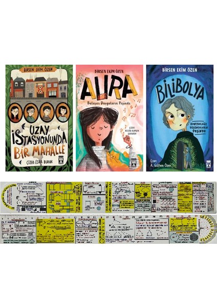 Uzay İstasyonunda Bir Mahalle - Aura - Bilibolya 3 Kitap - Birsen Ekim Özen - Matematik Öğreten Ayraç
